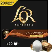 L'OR Espresso Coffee Colombia - 200 Aluminium Capsules Compatible with Nespresso Machines (10 x 20 Pods Pack)