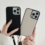 For iPhone 15 14 13 12 Pro Max 11 Shockproof Leather lanyard Silicone Case Cover