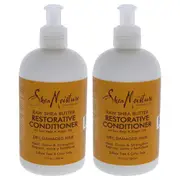 Raw Shea Butter Restorative Conditioner - Pack of 2 by Shea Moisture for Unisex - 13 oz Conditioner