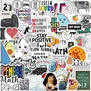 50 Packs Math Stickers Water Bottles Laptop Phone Computer Guitar Skateboard Hydroflasks Science Vinyl Sticker Waterproof Aesthetic Trendy Decals for Kids Teens Girls Adults