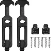 uxcell 2-Pack T-Handle Rubber Flexible Draw Latches,6.3" Flexible Draw Latches Flexible T-Handle Hasp Rubber with Screws for Toolbox/Golf Cart/Vehicle Engine/Cooler/Hood [Black]