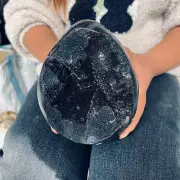 6.05LB Natural Dragon Septarian Geode Quartz Cluster Crystal egg Healing 2750g