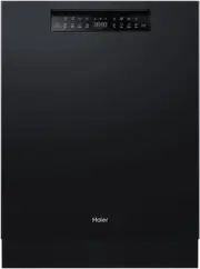 Haier Built Under Steam Dishwasher Black
