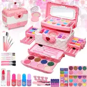 New Kids Makeup Kit for Girl Unicorn Toys - Real, Non Toxic Washable Girls Play