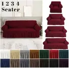 Elastic Sofa Cover with Skirt Couch Covers Slipcovers Furniture Protector Decor
