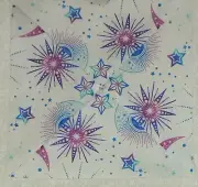 SALE! 32 6.25" Celestial Cosmos Star Quilt Blocks*Kaleidoscope *Stack 'n Whack