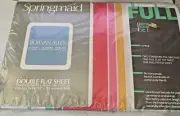 Vintage Springmaid Bob Van Allen Double Flat Sheet Bed Set 4 Piece BISTRO NEW