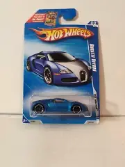 2010 Hot Wheels Hot Auction #2/10 Bugatti Veyron Satin Blue VERY RARE