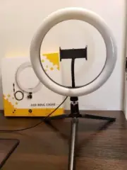 10" Ring Light with Tripod Stand and Phone Holder, Selfie Right Light for Live S