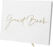 SOPOTUTU Elegant Guest Book Photo Album for Weddings Birthdays Parties Unique Design with Ample Pages for Guest Messages Memories Foil Accented Keepsake Book