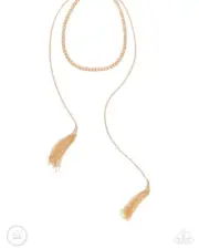 Paparazzi Tassel Theme Gold Choker NWT