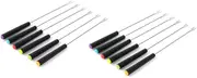 Aswalling Stainless Steel Fondue Forks, Long Forks Cheese Fondue Forks for Chocolate Fountain Cheese Fondue Roast Marshmallows