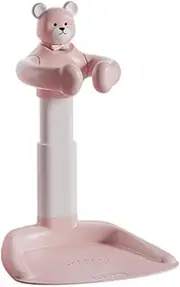 Adjustable Baby Shower Stand with Slip Base,Huggable Bear Bath Support,Portable Shower Shower Standing Stand,Bath Baby