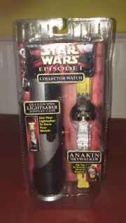 Star Wars Episode 1 Anakin Collector Watch in Light Saber Display Case NIP!!