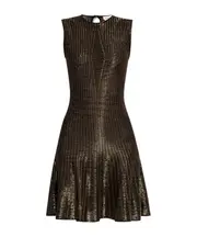 Alexander McQueen Lurex Yarn Mini Dress S Black