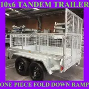 10x6 tandem trailer galvanised trailer box trailer with cage and ramp