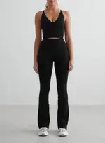[aim'n] Black Shape Seamless Flare Tights