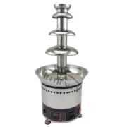 Techtongda 110V Digital Display 4-tiers Chocolate Fountain Fondue Machine 304SS