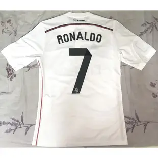 C羅 Ronaldo 皇馬 14-15主場球衣 西甲 Adidas S號