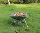 Fire Pit BBQ Grill Smoker Camping Outdoor Portable Stainless Steel Stove