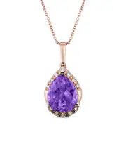 Le Vian Grape Amethyst 14K Rose Gold 2.86 ct. tw. Diamond & Amethyst Pendant