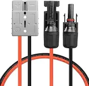 YAODHAOD Solar Plug for Anderson 50A Plug Cable 4 mm² 1 m, TÜV Certified for Portable Generators Energy Storage RV Solar Panel Solar Generator