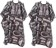 DECORNIJIA 2pcs Adjustable Hairdressing Cape Cloth for Home and Salon Use Fashionable Haircut Protective Apron with Unique Design Durable Hair Styling Cover for Hair Dye and Perm
