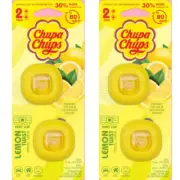 Chupa Chups Car Vent Clip, Air Freshener | Lemon Twist | 2 Pack, 4 Total Clips