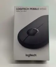 Logitech Pebble M350 Wireless Optical Mouse USB / Bluetooth Black Silent