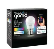 Mirabella Genio Wifi Dimmable 5w Led Round Bayonet Cap Each