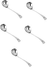 ULTECHNOVO 5sets Ergonomic Long Handle Ladle Stainless Steel for Gravy Soup Gadget Mini Spoon 2pcs*5