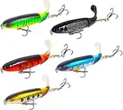 Fishing Lures Set Plopper Bass Lures with Floating Rotating Tail Artificial Hard Bait Swimbaits Slow Sinking Hard Lure Fishing Tackle Kits