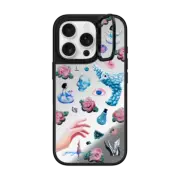 iPhone 16 Pro Mirror Ring Stand Case MagSafe Compatible ROSES