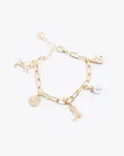 Gold Western Charm Bracelet