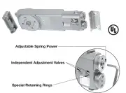 Adjustable Spring Power 90 degree No Hold Open Overhead Concealed Closer Body On