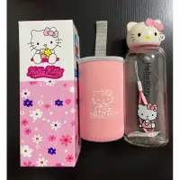 在飛比找蝦皮購物優惠-Hello Kitty 凱蒂貓 耐熱玻璃水瓶 附隔熱杯套