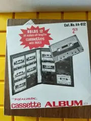 Vintage Realistic Cassette Album Tape Holder Case Holds 12 Cat 44-612 Sealed
