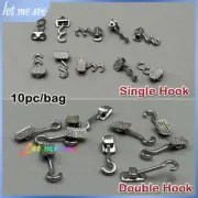 10 Orthodontic Dental Sliding Crimpable Hook w Hole Bonding Mesh Base Left/Right