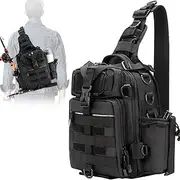 BLISSWILL Fishing Backpack with Rod Holder Fishing Tackle Bag Fishing Gear Bag