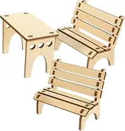 DRESSOOS 1 Set DIY Hamster Table and Bench Hamster Cage Decor Self Assembly for Animals for Gerbils and Mice Durable and Fun DIY Activity
