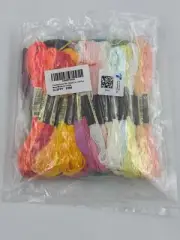 Embroidery Thread 100% Cotton Floss Large Assortment Colors 8M Sealed Bag 50