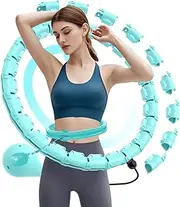 Weighted Hula Hoop, Fitness Hula Hoops for Adults,Infinity Hoop Plus Size with 24 Detachable Links,Hula Hoop with Weight Ball Exercise Hoop for Weight Loss Exercise