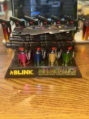 BLINK MINI METALLICS BUTANE GAS TORCH LIGHTER. BUYING IN BULK SAVE YOU $30/ BOX