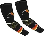 [FHEDVBN] Fishing Lure Arm Sleeves Compression Arm Covers for Men Women Outdoor Sun Sleeves Cooling Sports Sleeve, Black