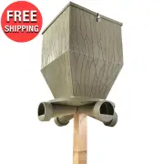Outdoor Gravity Feeder Wildlife Deer Hunting Feed Bank 300 lb. Food Container