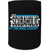 Alcohol Stubby Holder - Im Scubaholic Scuba Diving - Funny Novelty Birthday Gift Joke Beer Can Bottle