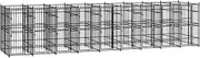 Dog Kennel Outdoor, Dog Enclosures for Outside, Heavy Duty Steel Dog Playpen Fence with Lockable Door, Dog Crate for Backyard, 864x192x200 cm
