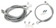 Streamline Steel Braided Brake Lines Clear +0" Front +8" Rear Raptor 660 660R