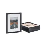 Nicola Spring Photo Frames with 4" x 6" Mount - 8" x 10" - Black - Pack of 5