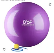 New! Professional Grade Exercise Stability Ball, Foot Pump, Ball Plug, Plug Pull